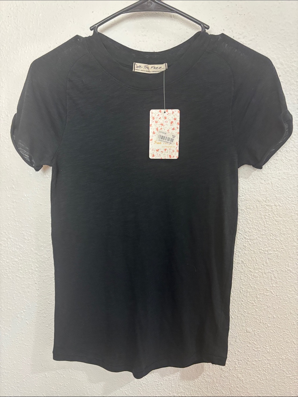 NWT We The Free by Free People Black Essential Tee Size Small